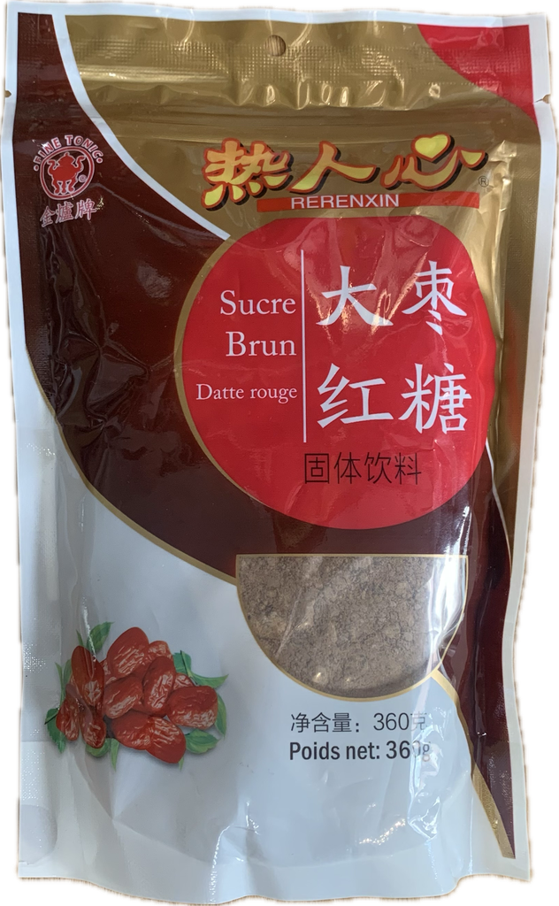 RERENXIN Sucre Brun De Dattes Rouge 360GR 