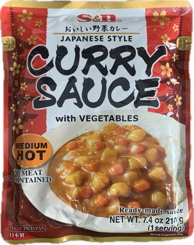 S&B Sauce De Curry Avec Légumes Epicé Doux 205ML