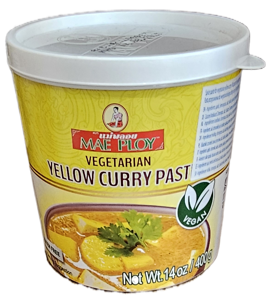 MAE PLOY Pâte Curry Jaune Végétarienne 400GR