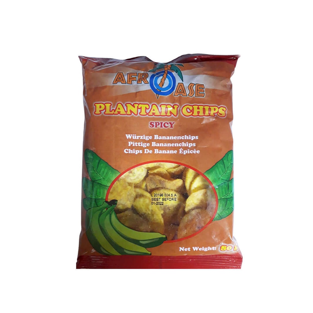 AFROASE Chips de Plantain Epicées 80GR