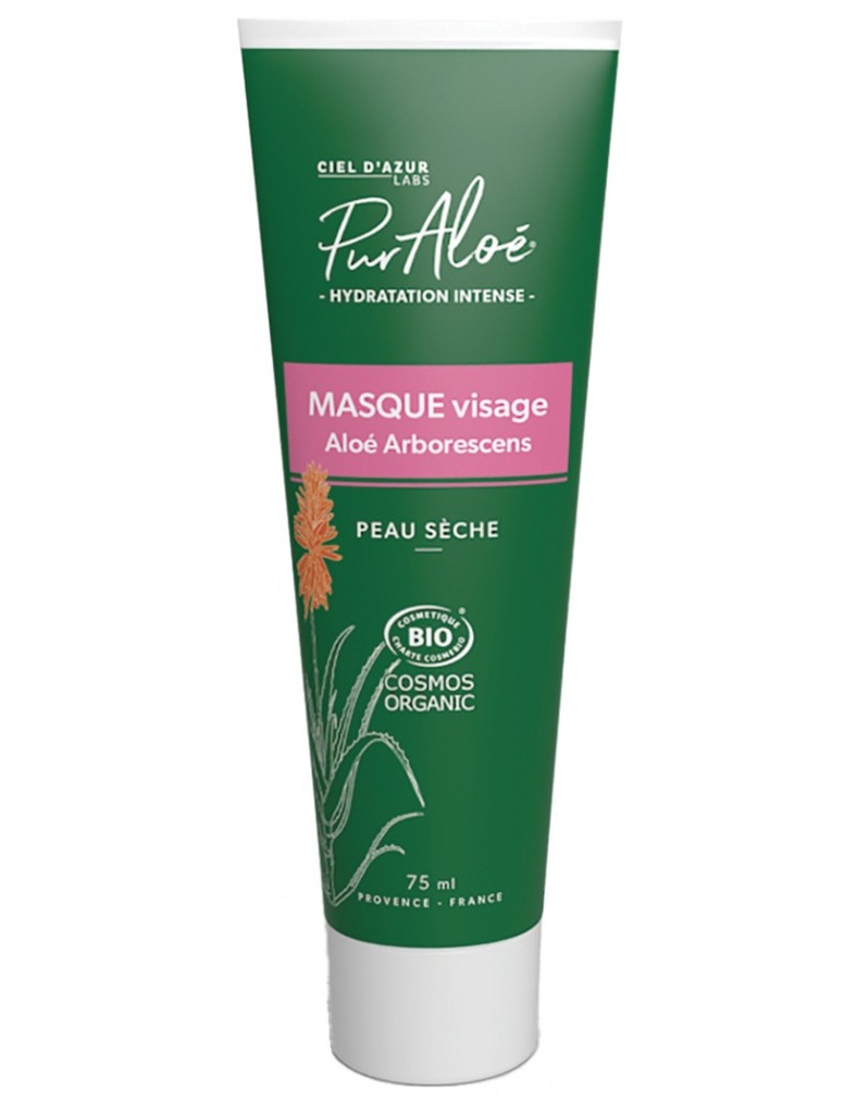 URTEKRAM Masque Visage Peau Sèche Aloe Arborescens 75ML