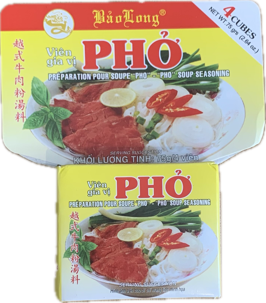 BAO LONG Bouillon Cube de Pho (BO) Boeuf 75GR