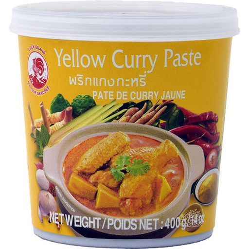 [cock-brand-yellow-curry-paste-400g] COCK BRAND Pâte De Curry Jaune 400GR