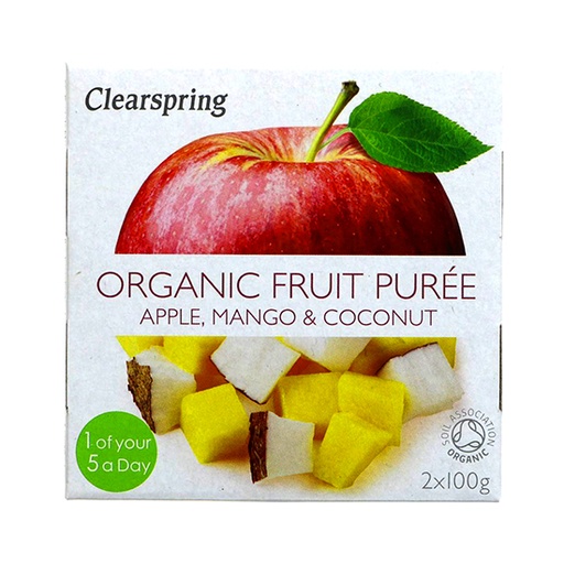 [PUPMC] Clearspring Compote de pomme mangue coco 2x100g bio