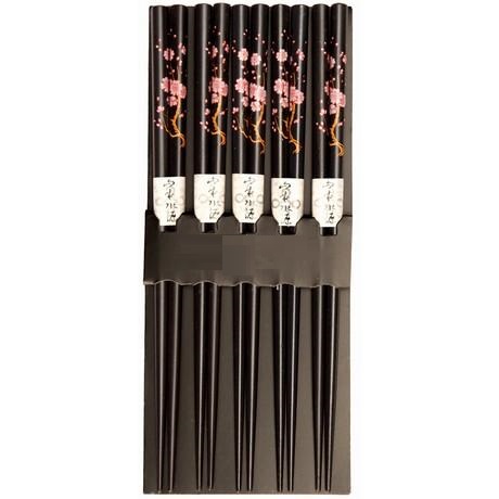 [8308-4] Baguettes Japonaises (Noir) 5PCS