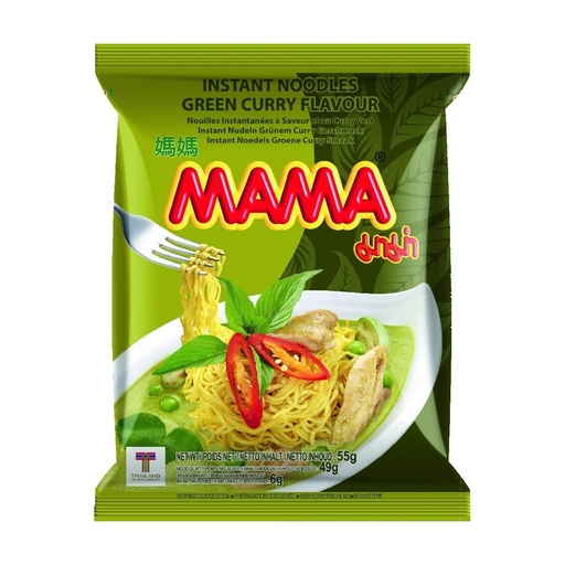 [7651-01] MAMA Nouilles Inst. Curry Vert 55GR